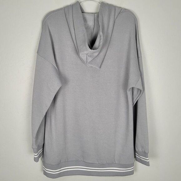 NBA Los Angeles Lakers Size L NEW Sweatshirt Hoodie 1/4 Zip Kangaroo Pocket Gray - Picture 2 of 10